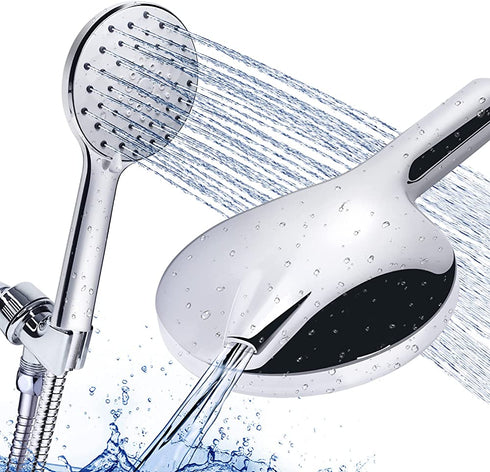 High Pressure Shower Head with Handheld, Zodight 6 Spray Mode Shower Heads with Power Cleaning Nozzle, 78 Inch Stainless Steel Hose, Adjustable Wall Mount Holder, Clean Tub, Tile and Pets