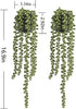 Tengda Fake Potted Succulents Plants 2Pcs Artificial Hanging Strings of Pearls Plastic Tabletop Greenery for Front Door Kitchen Bathroom Indoor d©cor (Succulent)