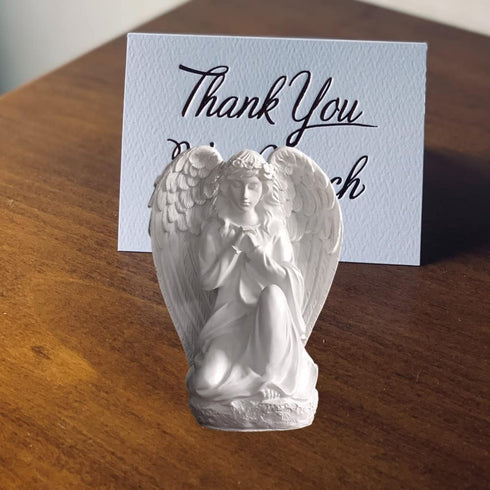 wsmart Guardian Angel Statue Shelf Living Room Bedroom Decor Figurines Gifts for Women (White Resin)