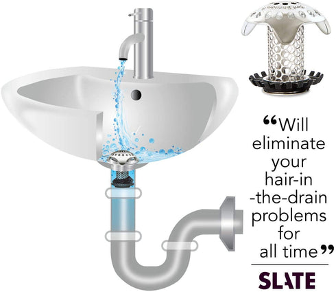 SinkShroom Ultra Revolutionary Bathroom Sink Drain Protector, Stainless Steel