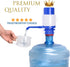 Water Bottles Pump Blue Manual Hand Pressure Drinking Fountain Pressure Pump Water Press Pump with an Extra Short Tube and Cap Fits Most 2-6 Gallon Water Coolers €¦