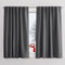 PONY DANCE Curtains 45 inch Length - Double Panels Back Tab & Rod Pocket Thermal Insulated Short Blackout Drapes for Kitchen Bedroom, 52" x 45" Per Panel, Dark Grey, 2 Pieces