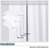 PONY DANCE Short Window Curtains 36 - Kitchen Tiers Valances Light Filter Rod Pocket Back Tab Drapes Blinds Match with Panels, 42 W x 36 in L, Pure White, 2 Pieces