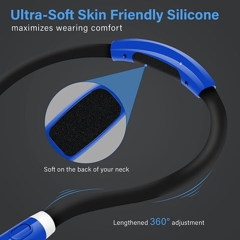 Vekkia Rechargeable LED Neck Reading Light, Book Lights for Reading in Bed, 3 Brightness Levels, Flexible Soft Silicone Arms Comfortable Wear, Long Lasting. Perfect for Readers, Craft & Knitting