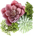 Mingfuxin Artificial Succulents Plants, Mini Assorted Green Faux Succulents in Pots, Small Succulents Plants Artificial with Wood Potted for Home Office Living Room Table Desk Plants Decor, Set of 3