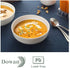 DOWAN Soup Bowls for Kitchen, 32 oz White Bowls for Cereal Salad Ramen Noodle, Porcelain Bowls with Non-slip Design, Sturdy and Easy to Hold, Set of 3, 7.25 Inch