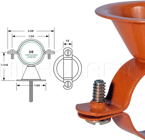 HIGHCRAFT ICF-DQ34-10 Bell Hanger Copper Coated Steel for 3/4'' Pipe (10PK), 10 Pack