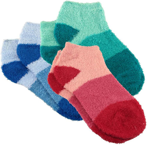 BambooMN Women's Super Aloe Infused Fuzzy Nylon Socks