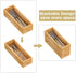 Bamboo Drawer Organizer Storage Box Kitchen - Wood Stackable Tray Set of 2(9x3x2 inch)