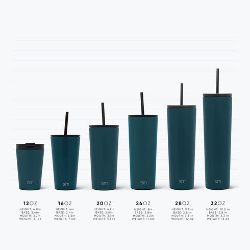 Simple Modern Insulated Tumbler Cup with Flip Lid and Straw Lid | Reusable Stainless Steel Water Bottle Iced Coffee Travel Mug | Classic Collection | 28oz (830ml) -Lavender Mist