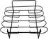 Sorbus® Non-Stick Rib Rack Porcelain Coated Steel Roasting Stand Holds 4 Rib Racks for Grilling & Barbecuing (Black)
