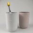 RabyLeo Cup 10.5oz, Unbreakable Reusable Drinking Cups Set of 2 Colors, Plastic Toothbrush Cup Tumbler 300ml, Dishwasher Safe (Light pink & Light gray)