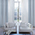 MIULEE 2 Panels Blue Semi Sheer Window Curtains Elegant Grommet Top Window Voile Panels/Drapes/Treatment Linen Textured Panels for Bedroom Living Room 54X84 Inch
