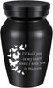 abooxiu 3 Inches Small Keepsake Urns for Ashes Mini Butterfly Aluminum Urn for Human Ashes Cremation Funeral Ash Holder-I'll Hold You in My Heart Until I Hold You in Heaven