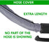 Nadair OVO Universal Padded Cover, Fits All 40 to 42 ft Central Vacuum Hose, Machine Washable, Easy to Install with Zipper, 42ft, Grey