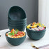 Kyraton Plastic Cereal Bowls 8 Pieces, Unbreakable And Reusable Light Weight Bowl For Rice Noodle Soup Snack Salad Fruit BPA Free Dishwasher Safe (Dark Green)