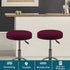 Turquoize Velvet Bar Stool Covers Round Stool Cushion Covers Stool Chair Covers Barstool Covers Slipcovers Set of 2, Feature Stretchy Thick Bouncy Fabric Washable, Dia 16"-18", X-Large, Burgundy
