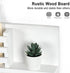 Lwenki Key & Mail Holder for Wall - Rustic Natural Paulownia Wood, 4 Double-Hook Hangers - Wall Mounted Organizer for Decor, Bags, Accessories - Hardware & Manual Included (White)