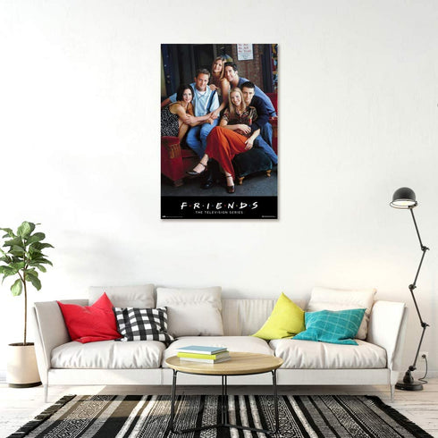 POSTER STOP ONLINE Friends - TV Show Poster (The Friends on Couch at Central Perk Cafe) (Size: 24 x 36")