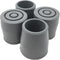 PCP Replacement Walker Tips, Reinforced Rubber Glides, Fits 1.14" Diameter, 1.25" Traction Base, 4 Count
