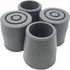 PCP Replacement Walker Tips, Reinforced Rubber Glides, Fits 1.14" Diameter, 1.25" Traction Base, 4 Count