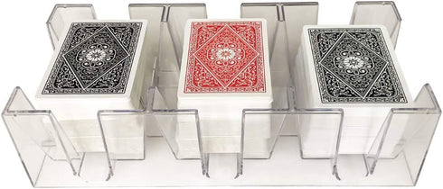 Yuanhe 9 Deck Clear Canasta Playing Card Tray