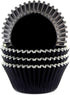 Eoonfirst Foil Metallic Cupcake Liners Halloween Party Standard Baking Cups 100 Pcs (Black)
