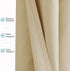 RYB HOME Outdoor Patio Curtains - Blackout Waterproof Porch Curtains & Drapes Privacy Protect Sunight Block for Pavilion Pergola Porch Canopy, 1 Panel, W 52 x L 84 inch, Cream Beige