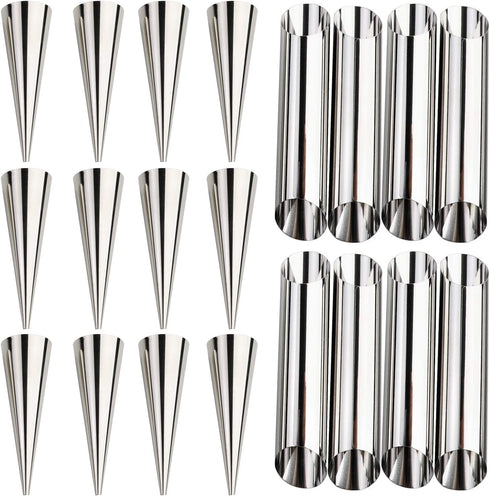Cream Horn Molds Stainless Steel Cone Tubular Shaped Mold for Cannoli Tubes Croissant (cream cone)