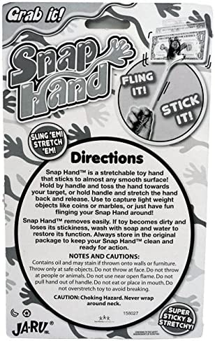 JA-RU Sticky Hands Stretchy Snap Smack Toys (1 Packs 2 Hands) Fidget Toy Great Sticky Hand Party Favors Birthday Toy Supplies for Kids, Bulk Toys, Stocking Stuffers, Goody Bags. Prank Gag. 315-1