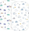 Bassinet Sheet - 2 Pack - Bassinet Mattress Pad Cover - 100% Cotton, Rectangle and Oval Baby Bassinet Fitted Sheets (Animals)