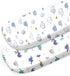 Bassinet Sheet - 2 Pack - Bassinet Mattress Pad Cover - 100% Cotton, Rectangle and Oval Baby Bassinet Fitted Sheets (Animals)