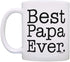 Father's Day Gift Best Papa Ever Birthday Gift Coffee Mug Tea Cup White