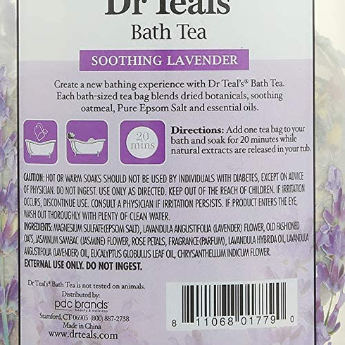 Dr Teal's Bath tea soothing Lavender Bath Soaks - 3oz, pack of 1
