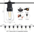 YEEMATOP Solar Powered Outdoor String Lights,27FT Patio Lights with 12 LED Shatterproof Bulbs,1W LED Shatterproof Vintage Edison Bulbs,Indoor String Lights 4 Light Mode,Pro - Waterproof (Warm White)