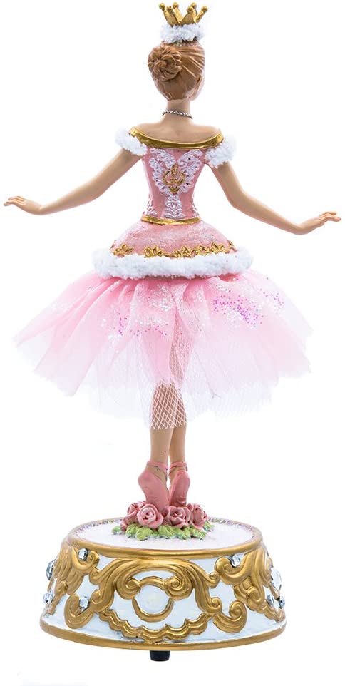 Kurt Adler 10-Inch Pink Musical Base Ballerina Figure