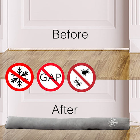 Simply Genius Door Draft Stopper 36: Draft Guard, Draft Blocker for Interior, Bottom of Doors, Under Window, Garage, Fireplace, Energy Saver, Soundproof Room Bottom Door Seal