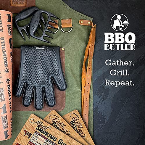 BBQ Butler Bear Paws - New Magnetic Meat Temperature Guide - Smoking Chart Magnet - Barbeque Accessories - Grilling Temperature Chart - Perfect For Smokers - Visual Temperature Meat Magnets