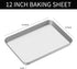 Baking Sheet Cookie Sheet Set of 2, Umite Chef Stainless Steel Baking Pans Tray Professional 12 inch, Non Toxic & Healthy, Mirror Finish & Rust Free, Easy Clean & Dishwasher Safe