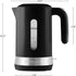 Ovente Electric Hot Water Kettle 1.8 Liter with Prontofill Lid 1500 Watt BPA-Free Portable Countertop Tea Coffee Maker Fast Heating Element with Auto Shut-Off and Boil Dry Protection Black KP413B
