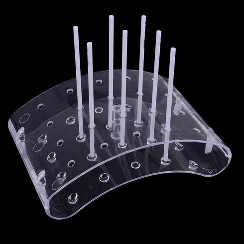 3Pcs 20 Hole Small Acrylic Transparent Lollipop Display Stand Server Decoration Cake Pop Holder Base Shelf Plastic Board Holder Lollipop Dessert Sticks Tower Container,Party Corner Decor,Clear,3.5 MM