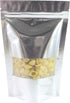 QQ Studio 100 Shiny Colored Aluminum Mylar Foil Clear Window Reclosable QuickQlick Stand-Up Bags (4.25" x 6.25", Silver)