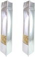 QQ Studio 100 Shiny Colored Aluminum Mylar Foil Clear Window Reclosable QuickQlick Stand-Up Bags (4.25" x 6.25", Silver)