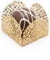 Truffilio Square Truffle Cups - Pack of 30 (30 Small, Gold)