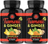 Angry Supplements Turmeric Curcumin & Ginger Maxx, 95% Curcuminoids with Black Pepper, Reduce Inflammation & Joint Support, Antioxidant, 1355mg Blend of Non-GMO Ingredients (2-Bottles)