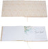 Avamie Wedding Guest Book, 120 Lined Pages Guest Sign-in Book Guest Registry Guestbook Planner, White Cover With Gold Foil and Greenery Design, Gold Gilded Edges and Gold Ribbon, 7x9 inches, Hardbound