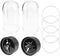 Blender Replacement parts 2pack 16oz Cups with Cross and Flat Blade Combination, Plus Four Sealing Rings?Compatible with Magic Bullet Blender Juicer 250W MB-1001
