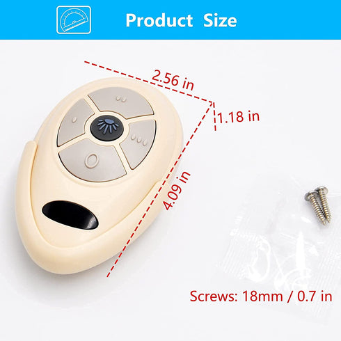 35T1 Ceiling Fan Remote Control Replacement for Harbor Breeze Allen Roth, 303.9MHz, 3-Speed, Light Dimmer, Learn Key, Replace FAN-53T FAN-11T L3HFAN35T1 FAN-35T1 L3HFAN35T FAN-35T (Remote Only)