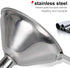 Funnels for Kitchen Use, YGDZ 3pcs Metal Stainless Steel Funnels Set, Small Mini Kitchen Funnels for Filling Bottles Liquid Essential Oils, 2pcs Cleaning Brushes