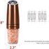 Gravity Electric Pepper Grinder or Salt Grinder Mill?White Light?- Battery Operated Automatic Pepper Mill with Light, Adjustable Coarseness, One Handed Operation, Cleaning Brush, Copper by AmuseWit